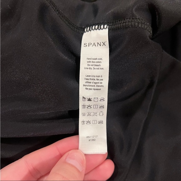 SPANX Black Let's Go Slimming Riveting Ruched One Piece Swimsuit Size 10 B/C - Picture 11 of 12